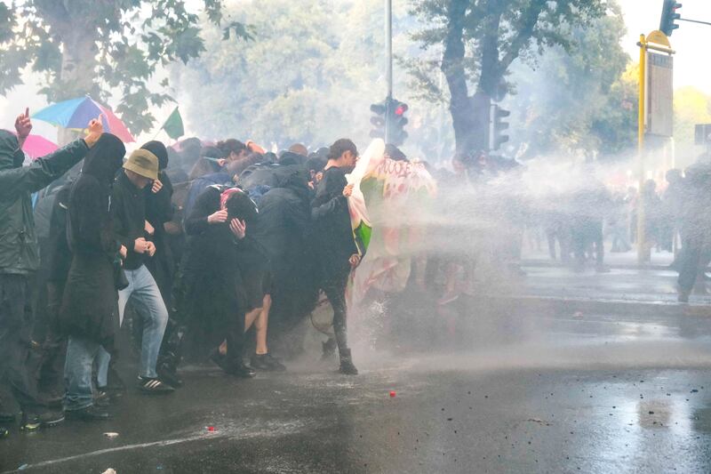 Scontri a Roma alla manifestazione pro Palestina 4