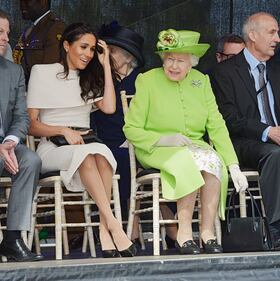 Meghan Markle raggiante con la Regina 1