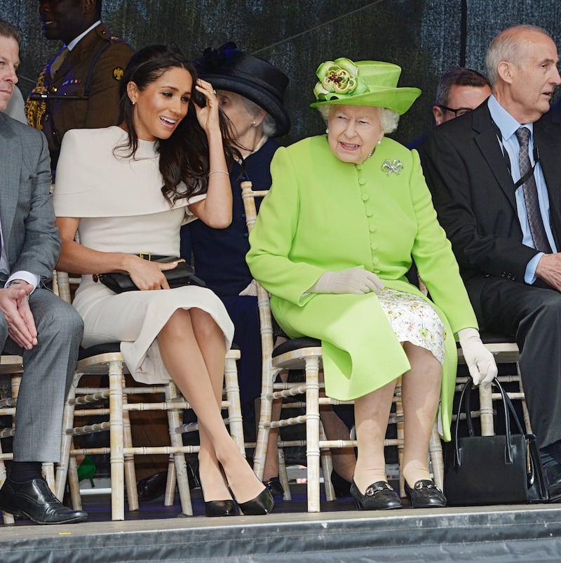 Meghan Markle raggiante con la Regina 1
