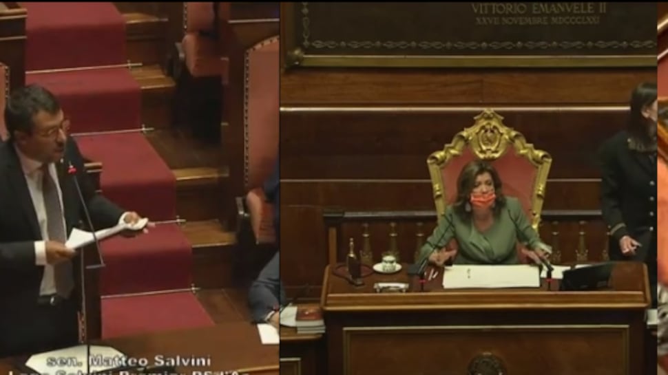 Assalto giallorosso in Aula contro Salvini. Casellati: "Serve rispetto"