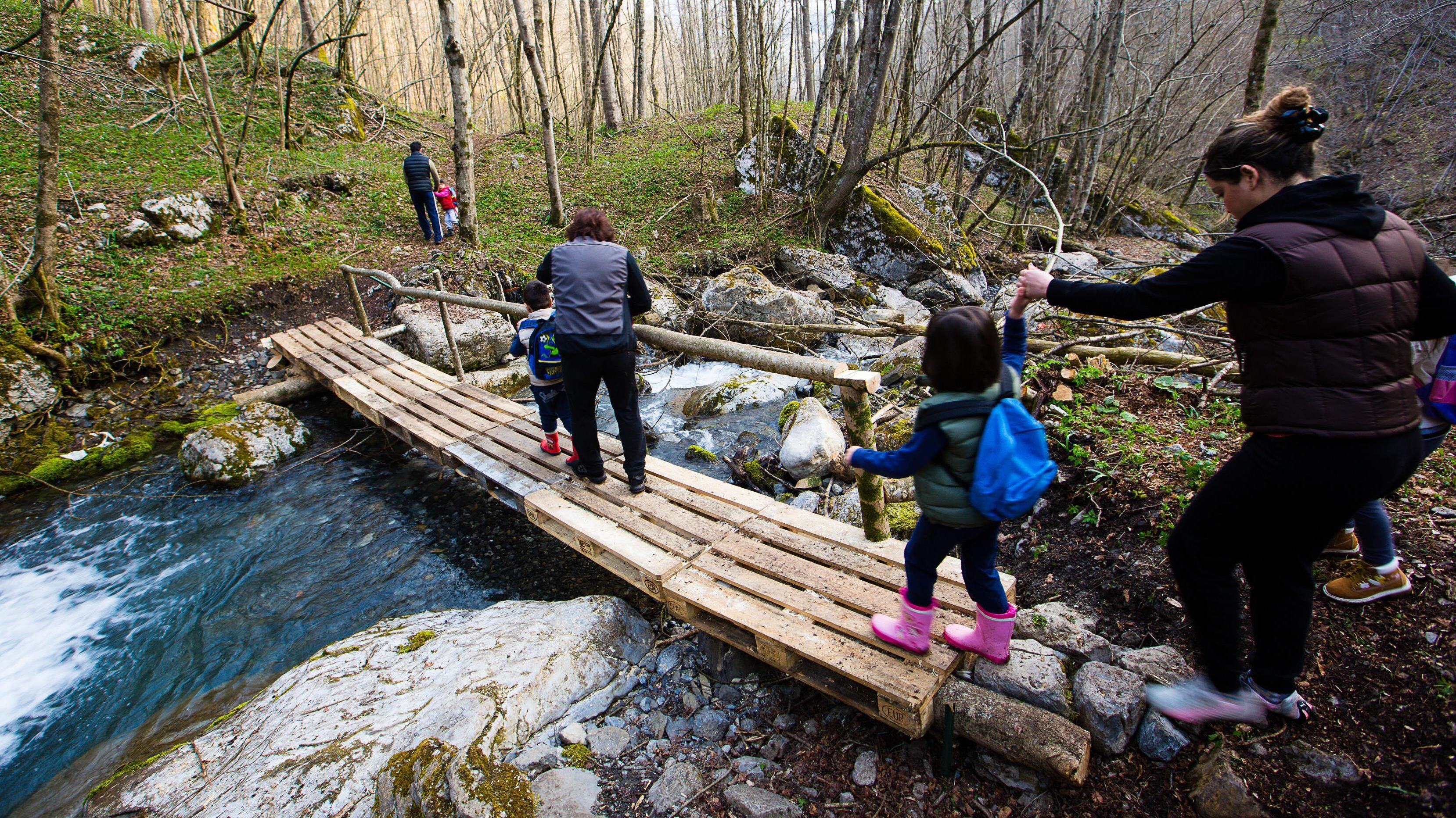 Tutti i giorni un'ora nel bosco per andare a scuola coi nonni