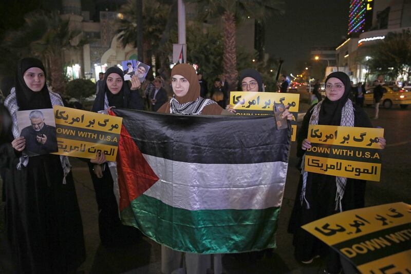 Manifestanti pro Palestina a Tehran 3
