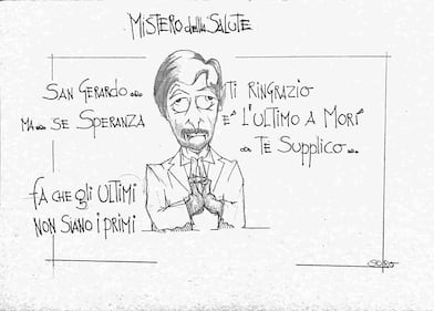 La vignetta del giorno: ministro Spertanza, chi prega per sé... prega per tre 1