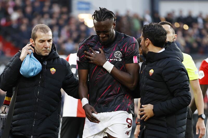 Abraham infortunio Feyenoord Roma