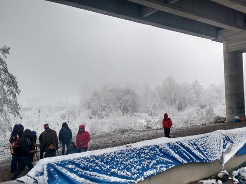 Neve a Ventimiglia, evacuata tendopoli abusiva