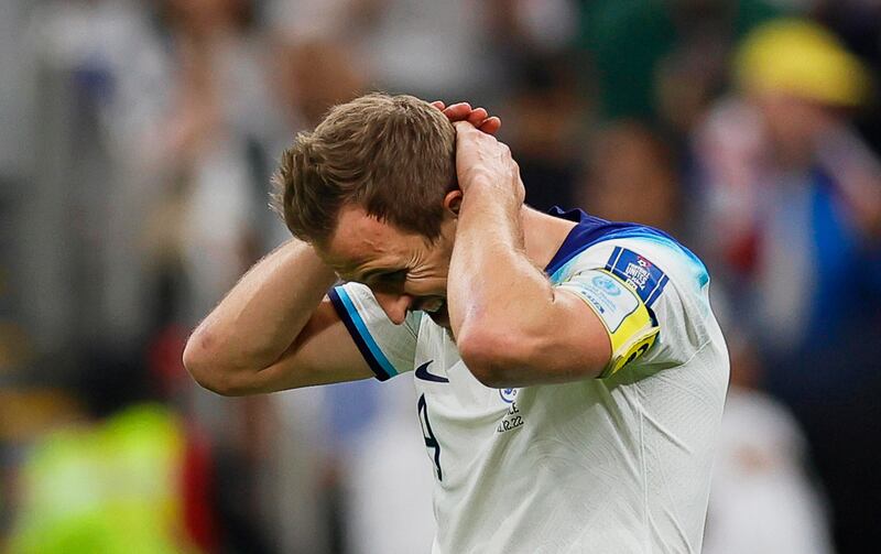 Kane disperato dopo il rigore sbagliato