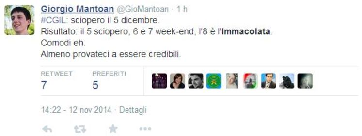 Twitter contro la Cgil: "Così allungano il ponte" 15