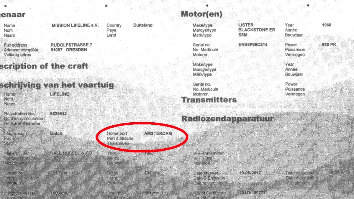 "Lifeline ha bandiera olandese", ma Amsterdam non vuole i migranti