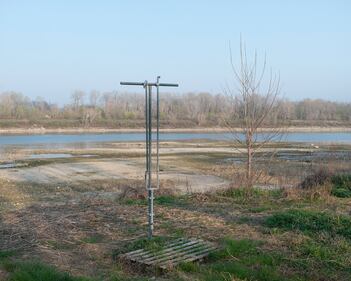 Cremona, fiume Po in secca sotto lo zero idrometrico