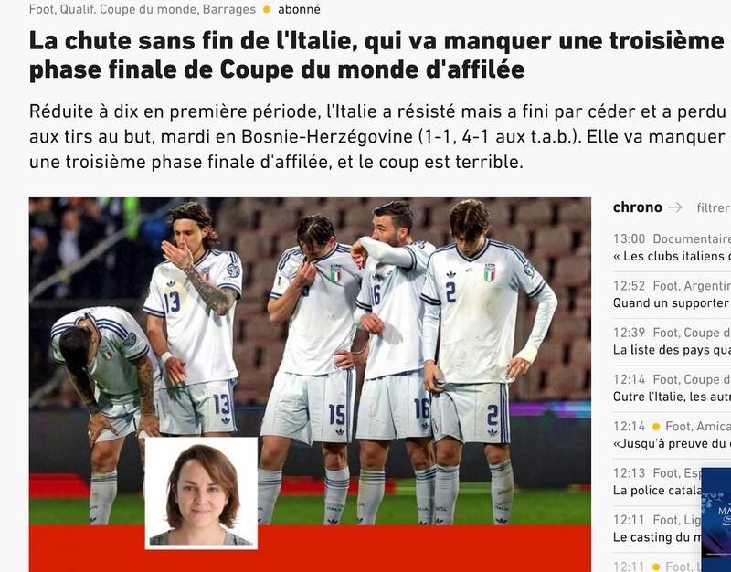 La disfatta azzurra vista dai quotidiani francesi 1