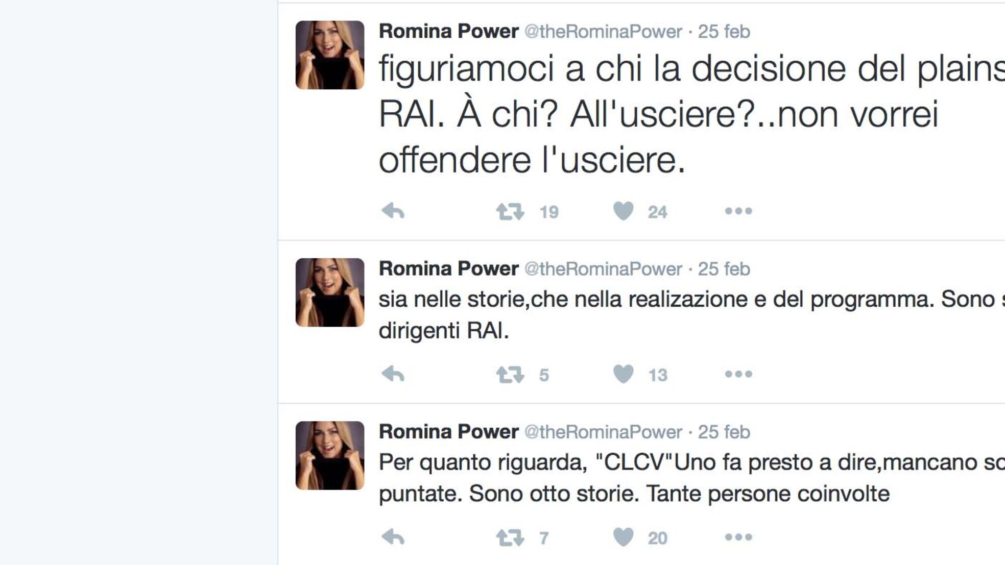 Cancellazione "Così lontani così vicini": i commenti di Romina Power
