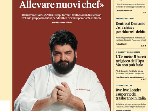 Cannavacciuolo, il menu del successo