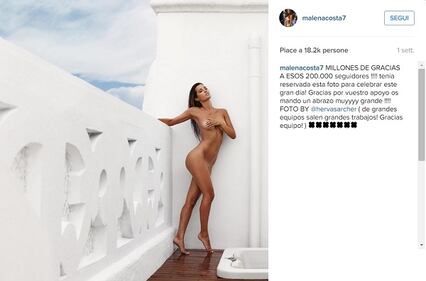 Malena Costa nuda su Istagram: foto 2