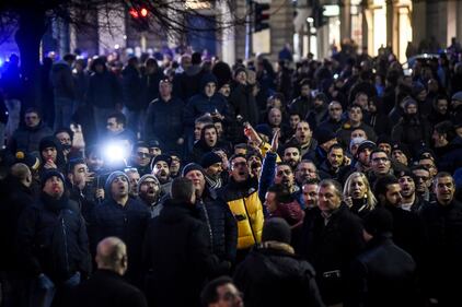 La protesta dei tassisti a Milano  2