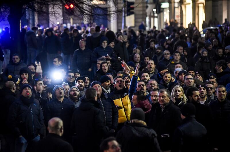 La protesta dei tassisti a Milano 2