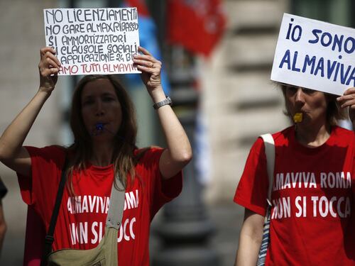Almaviva, chiude la sede di Roma: partite 1666 lettere di licenziamento