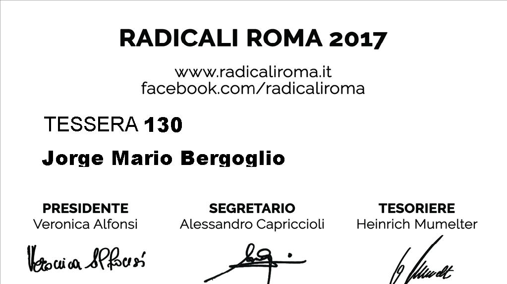 Se Bergoglio si tessera con i radicali italiani