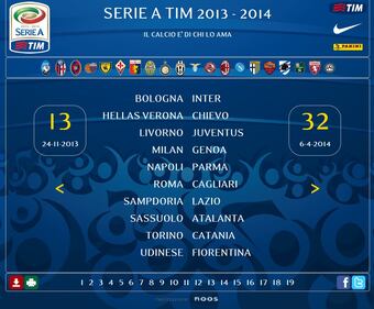 Ecco il calendario del campionato di serie A 2