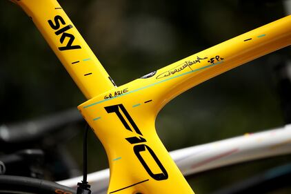 Tour de France, le foto con dedica della Pinarello di Froome 1