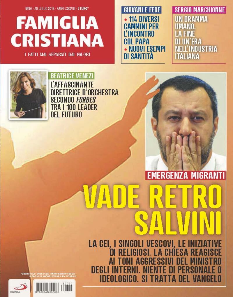 Su Famiglia Cristiana la lettera dell'immigrata. Ma Salvini li liquida: "Amen"