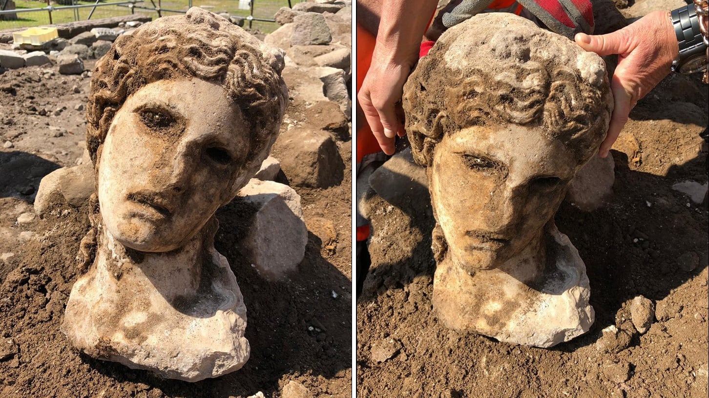 Fori Imperiali, dagli scavi riemerge una testa femminile