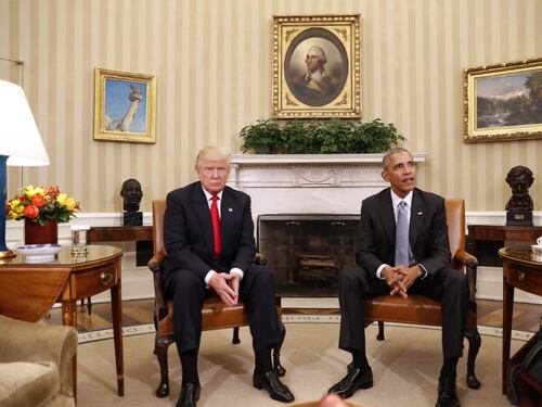 Trump alla Casa Bianca da Obama