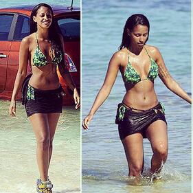 Fanny Neguesha: dopo Balotelli, relax in spiaggia in bikini hot 17