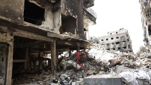Le macerie del campo di Yarmouk 4