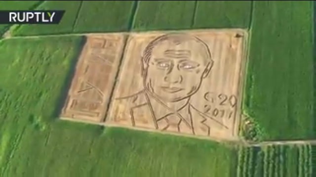 Tra i campi del Veneto un "omaggio" per Putin