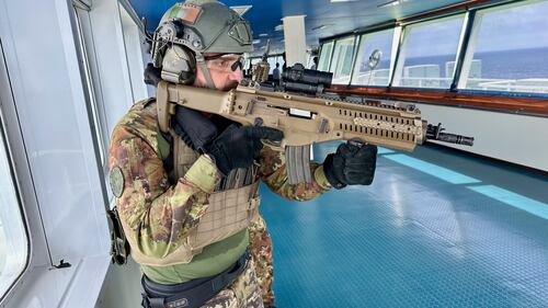Abordo del Cacciatorpediniere Caio Duilio nel Goplfo di Aden 1