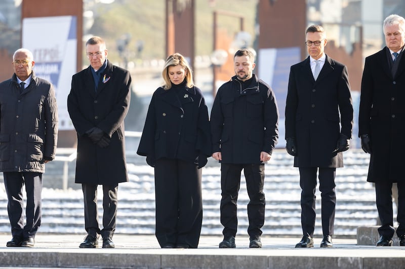 Ucraina, terzo anniversario di guerra. I leader occidentali al cospetto di Zelensly 2