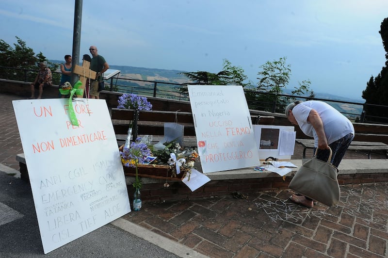 Fermo, i funerali di Emmanuel Chidi Namdi 12