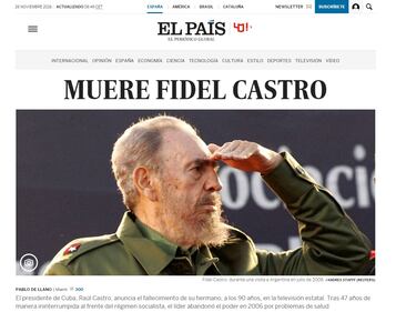La morte di Castro sui siti di tutto il mondo 14