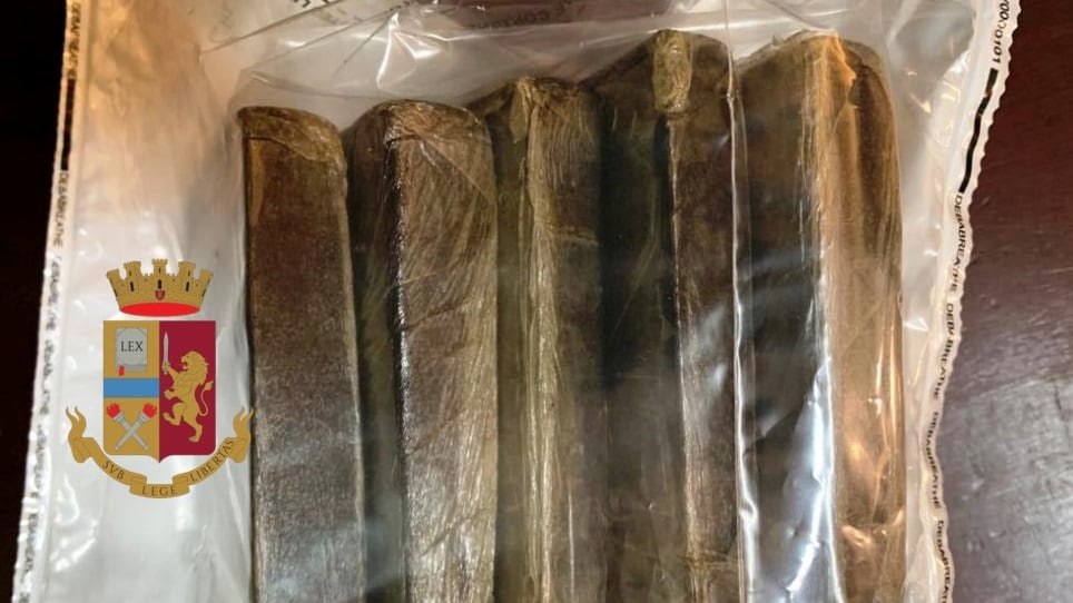 Mezzo chilo d'hashish nel borsello: bloccato un liberiano