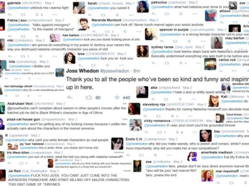 Joss Whedon cancella il profilo Twitter e nega sia per gli attacchi femministi