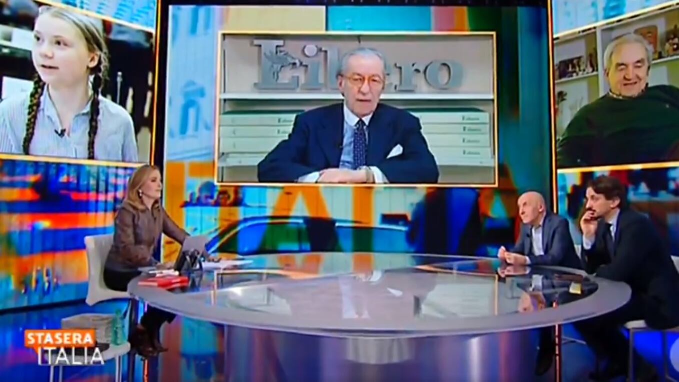 Feltri: "Greta Thunberg? Fosse mia figlia, la prenderei a schiaffi"