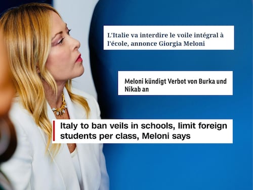 Divieto di burqa e niqab: l’iniziativa di Meloni fa il giro dei quotidiani internazionali