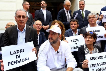 Esodati, Salovini guida l'occupazione del Mef 1