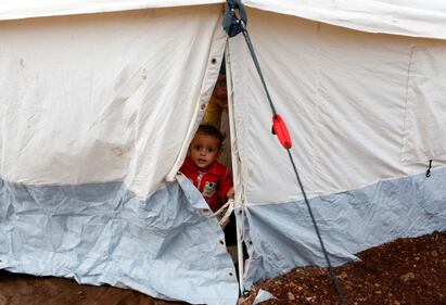 Siria, campo profughi al confine 8