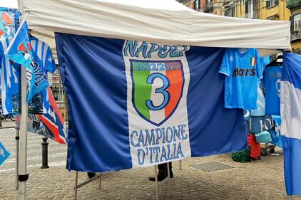 Bandiera scudetto Napoli