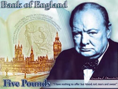 Rivoluzione sulle banconote: la regina fa posto a Churchill