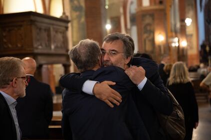 Damilano ai funerali di Flavia Prodi