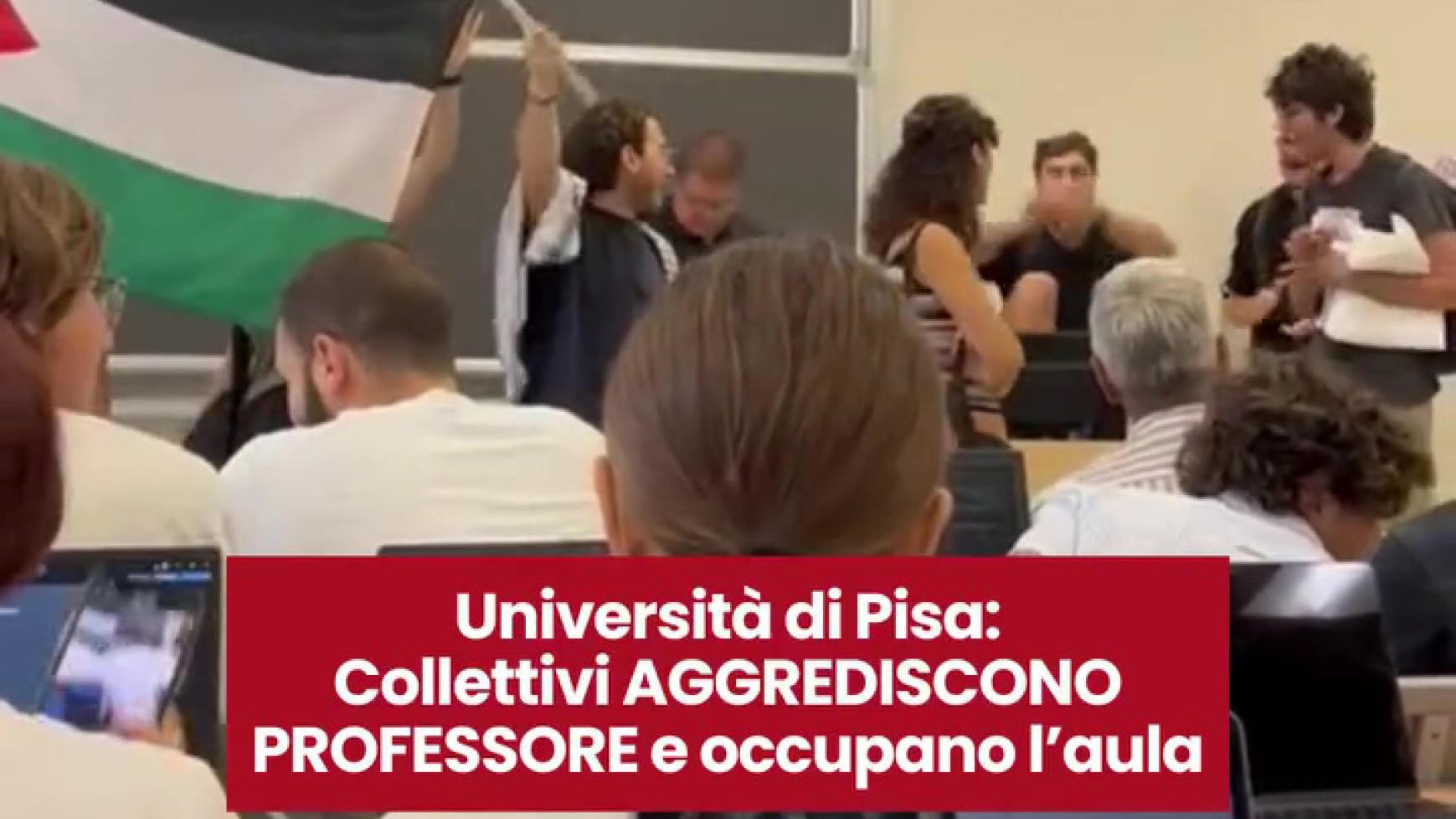 Pisa, blitz pro Pal all'ateneo. E il prof finisce all'ospedale