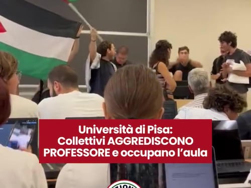 Pisa, blitz pro Pal all'ateneo. E il prof finisce all'ospedale