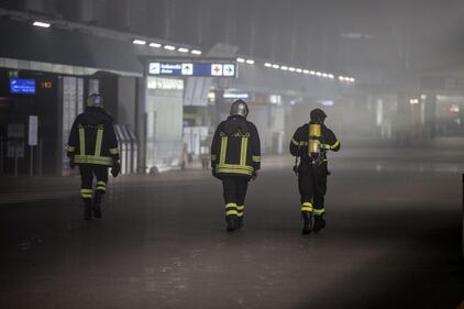 Incendio all'aeroporto di Fiumicino 2