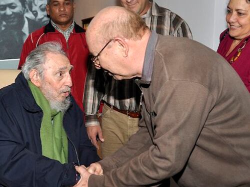 Fidel Castro all'inaugurazione del Centro culturale dell'Avana