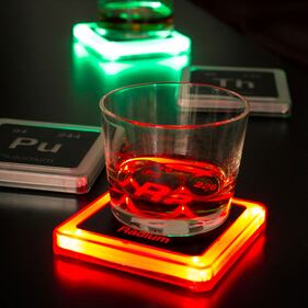 Sottobicchieri Luce Radioattiva (Set da 4) - 24 euro