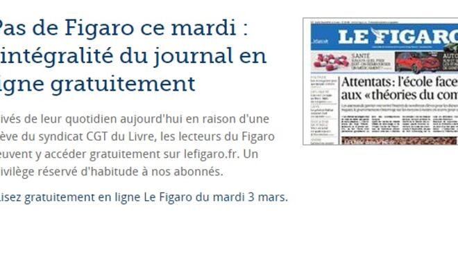 Francia, Le Figaro sfida lo sciopero grazie a Internet