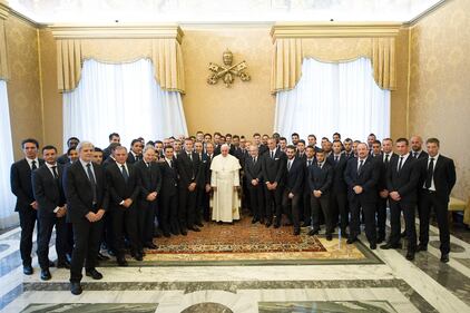 Papa Francesco riceve le squadre di Napoli e Fiorentina 6