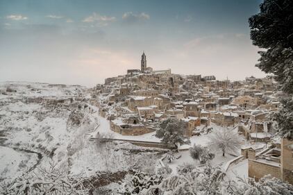 Lo spettacolo dei Sassi di Matera sotto la neve 11